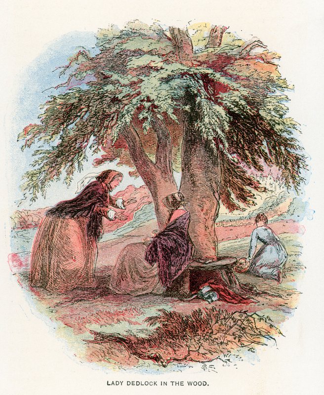 Ilustração para a casa desolada de Hablot Knight Browne
