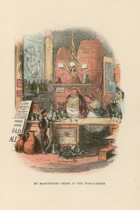 Ilustração para David Copperfield de Hablot Knight Browne