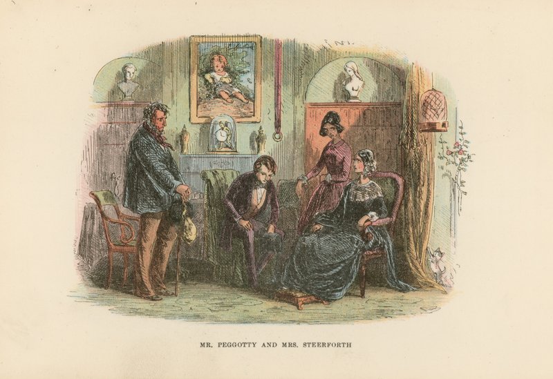 Ilustração para David Copperfield de Hablot Knight Browne