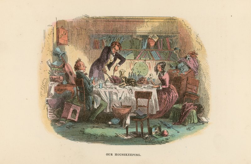 Ilustração para David Copperfield de Hablot Knight Browne