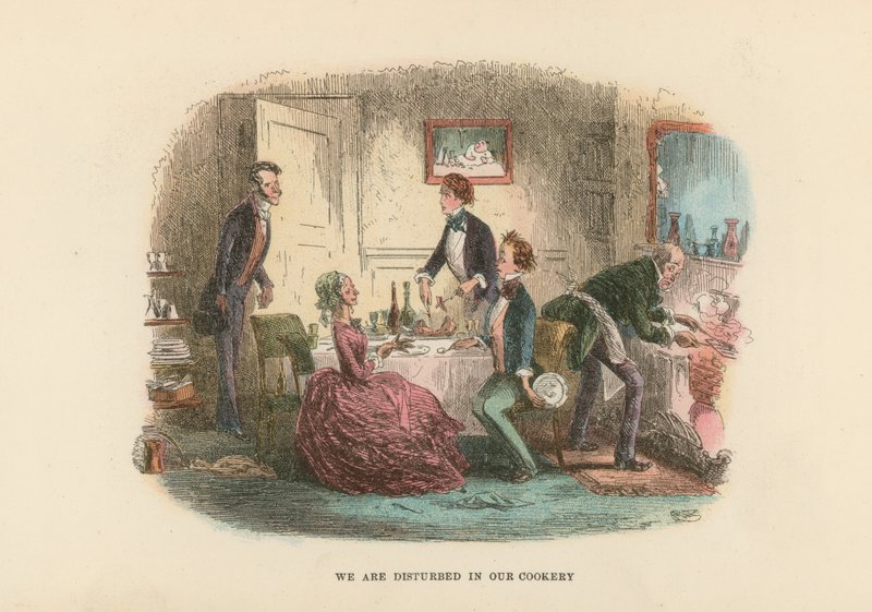 Ilustração para David Copperfield de Hablot Knight Browne