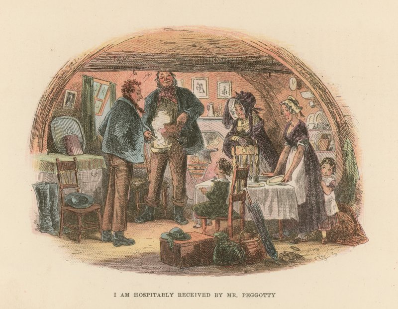 Ilustração para David Copperfield de Hablot Knight Browne