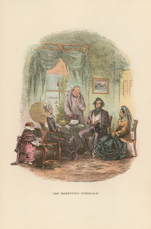 Ilustração para David Copperfield de Hablot Knight Browne