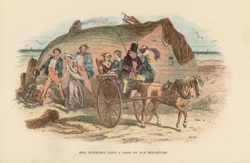 Ilustração para David Copperfield de Hablot Knight Browne
