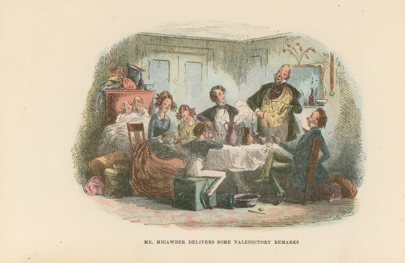 Ilustração para David Copperfield de Hablot Knight Browne