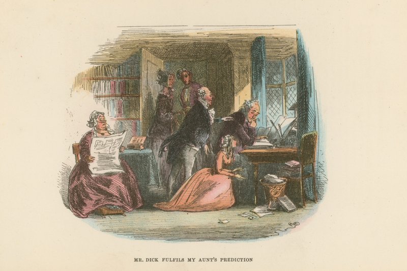 Ilustração para David Copperfield de Hablot Knight Browne