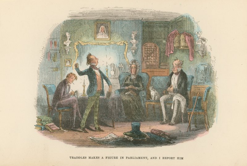 Ilustração para David Copperfield de Hablot Knight Browne