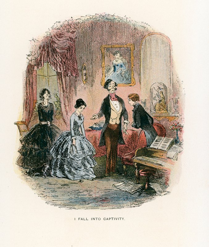 Ilustração para David Copperfield de Hablot Knight Browne