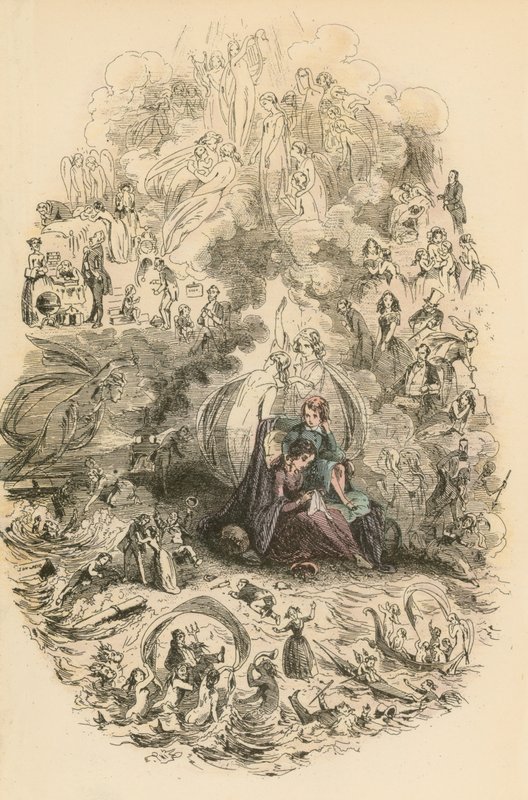 Ilustração para Dombey e filho de Hablot Knight Browne