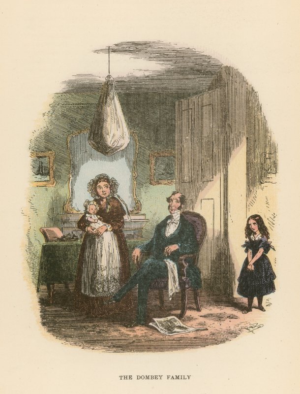 Ilustração para Dombey e filho de Hablot Knight Browne