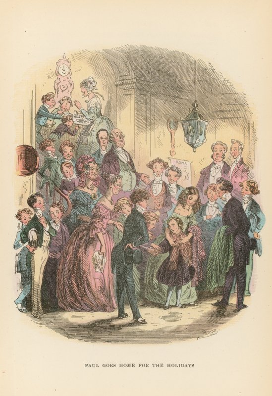 Ilustração para Dombey e filho de Hablot Knight Browne