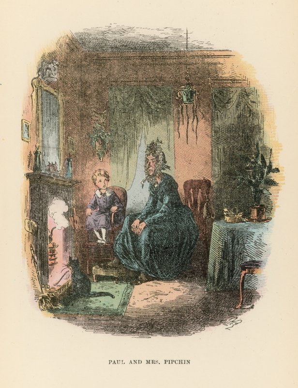 Ilustração para Dombey e filho de Hablot Knight Browne