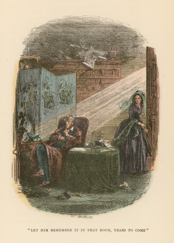 Ilustração para Dombey e filho de Hablot Knight Browne