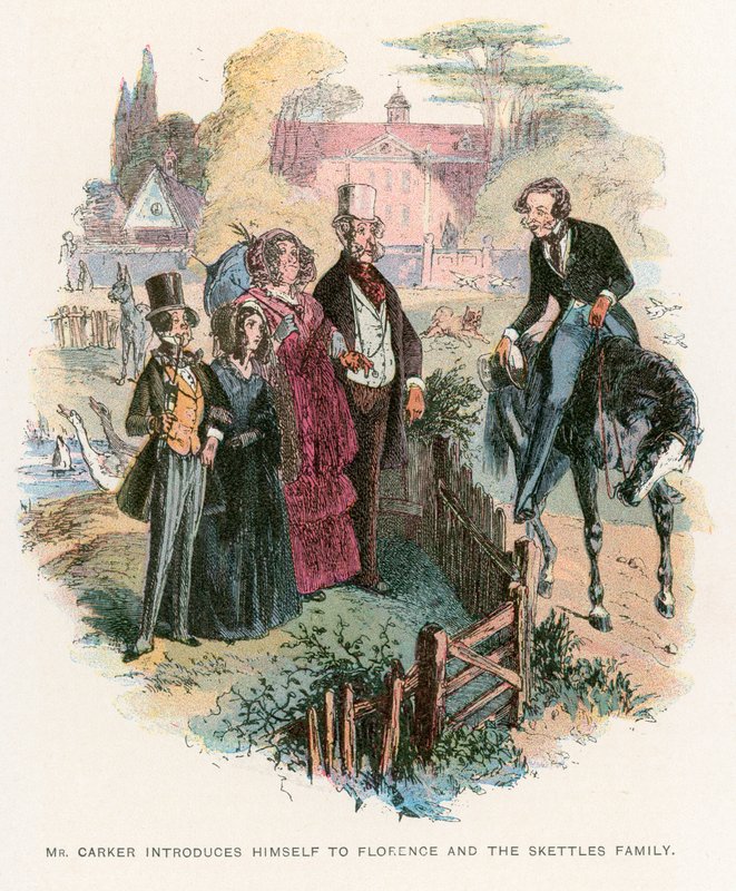 Ilustração para Dombey e filho de Hablot Knight Browne