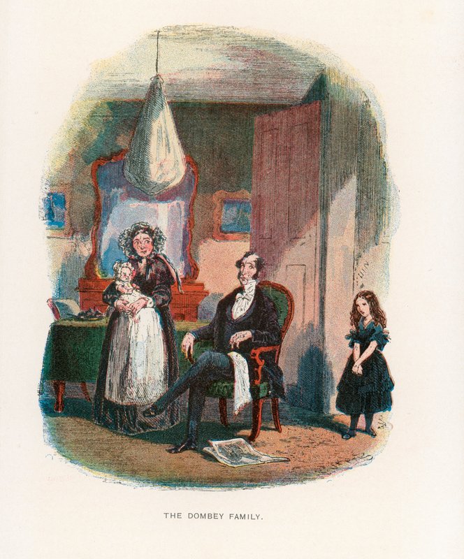 Ilustração para Dombey e filho de Hablot Knight Browne