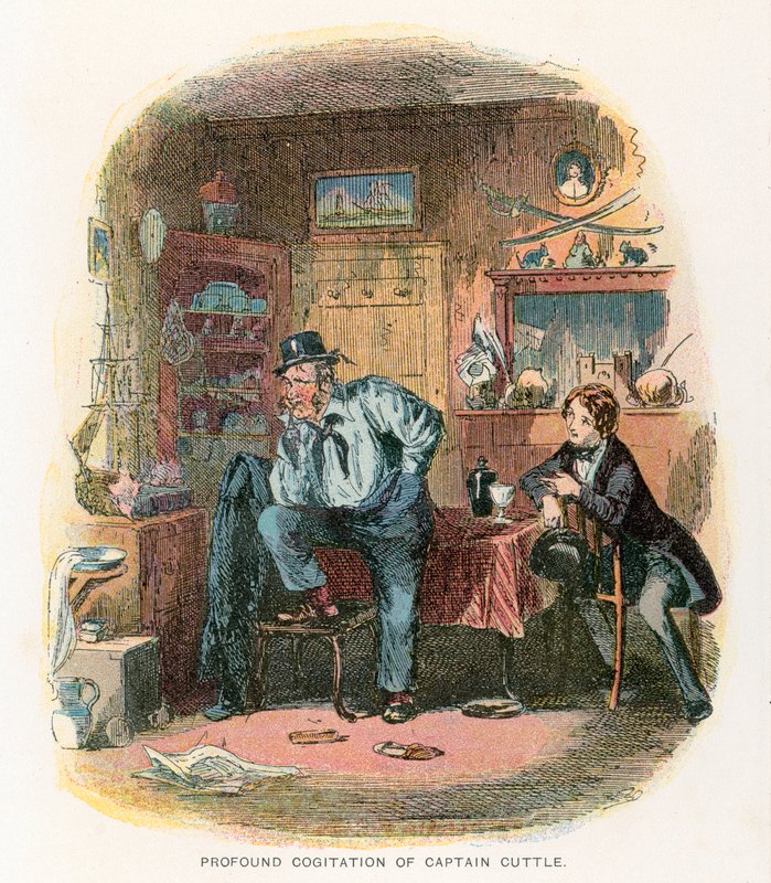 Ilustração para Dombey e filho de Hablot Knight Browne