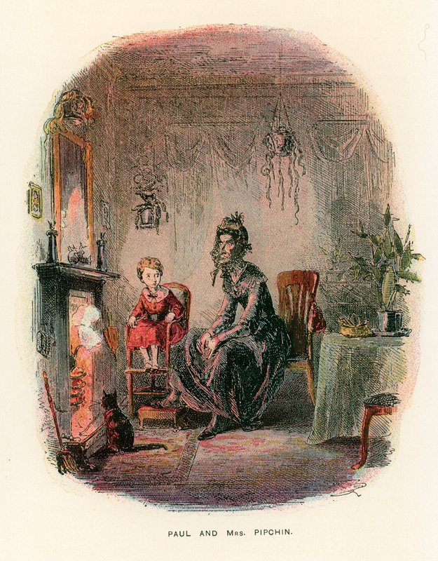 Ilustração para Dombey e filho de Hablot Knight Browne
