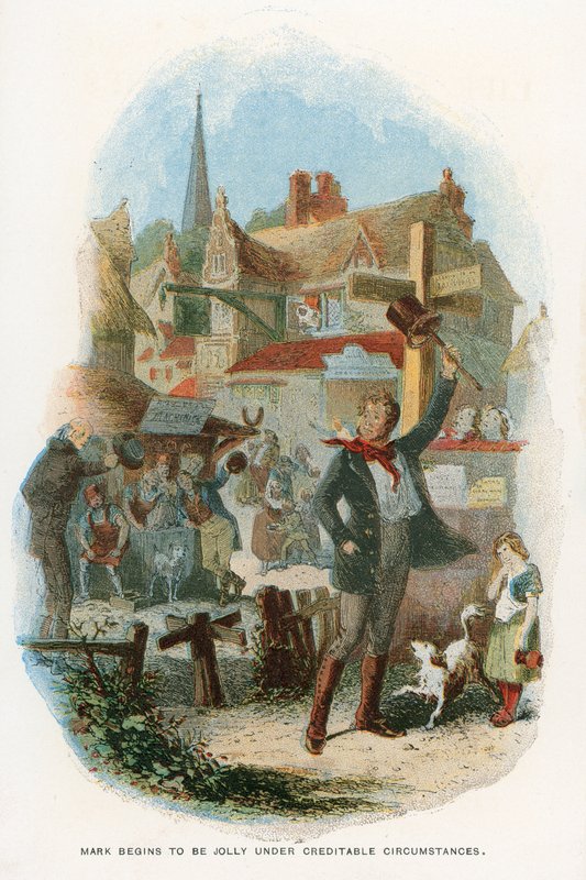 Ilustração para Martin Chuzzlewit de Hablot Knight Browne