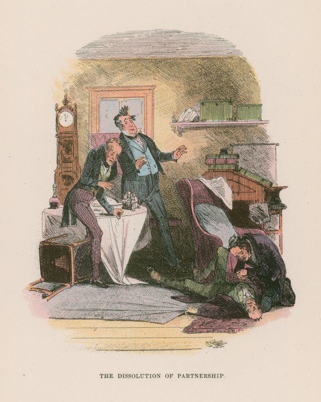 Ilustração para Martin Chuzzlewit de Hablot Knight Browne