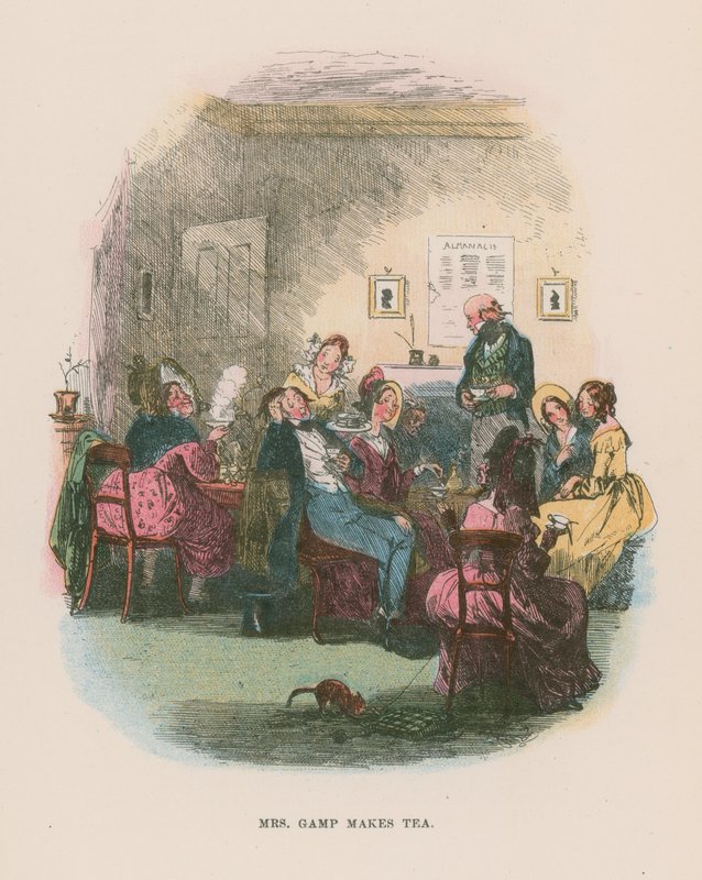 Ilustração para Martin Chuzzlewit de Hablot Knight Browne