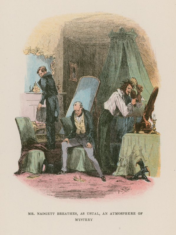 Ilustração para Martin Chuzzlewit de Hablot Knight Browne