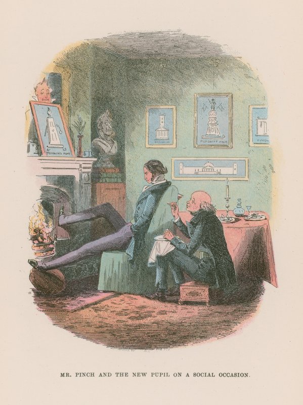 Ilustração para Martin Chuzzlewit de Hablot Knight Browne