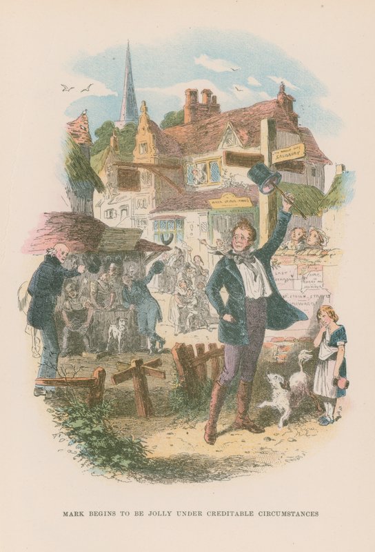 Ilustração para Martin Chuzzlewit de Hablot Knight Browne