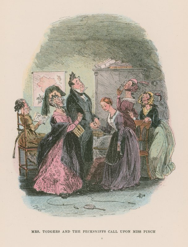 Ilustração para Martin Chuzzlewit de Hablot Knight Browne