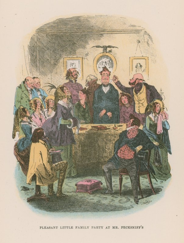 Ilustração para Martin Chuzzlewit de Hablot Knight Browne