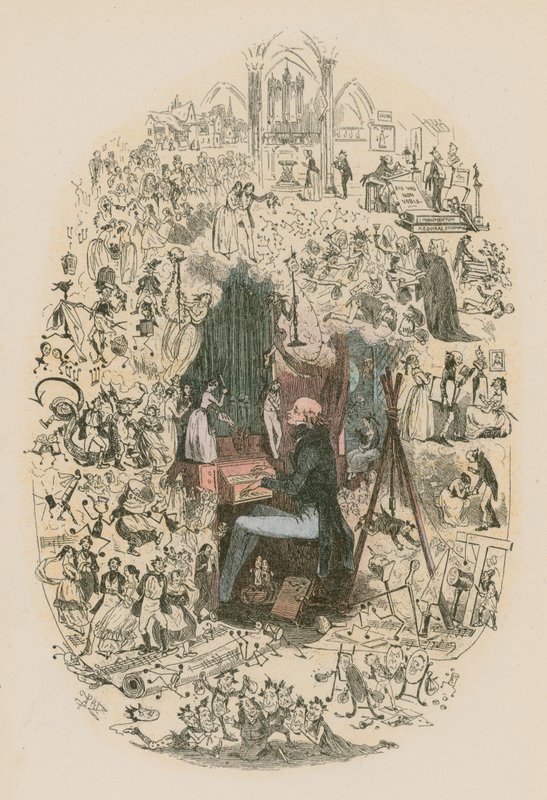 Ilustração para Martin Chuzzlewit de Hablot Knight Browne