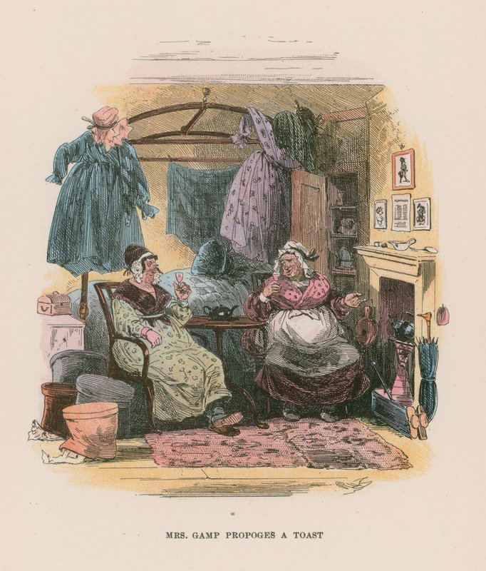Ilustração para Martin Chuzzlewit de Hablot Knight Browne