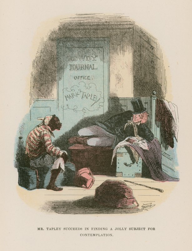 Ilustração para Martin Chuzzlewit de Hablot Knight Browne