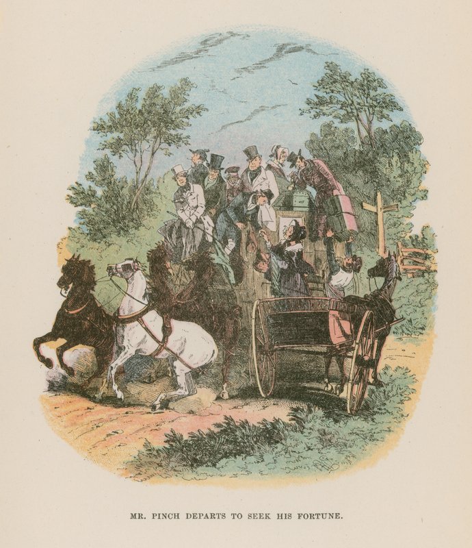 Ilustração para Martin Chuzzlewit de Hablot Knight Browne