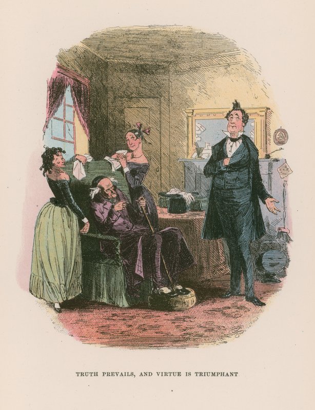 Ilustração para Martin Chuzzlewit de Hablot Knight Browne