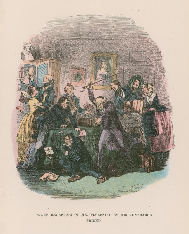Ilustração para Martin Chuzzlewit de Hablot Knight Browne