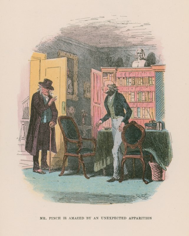 Ilustração para Martin Chuzzlewit de Hablot Knight Browne