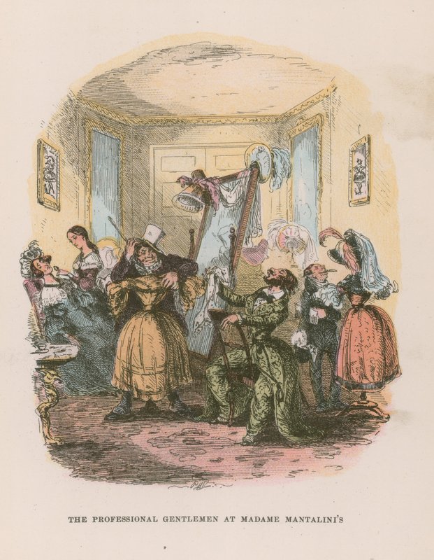 Ilustração para Nicholas Nickleby de Hablot Knight Browne