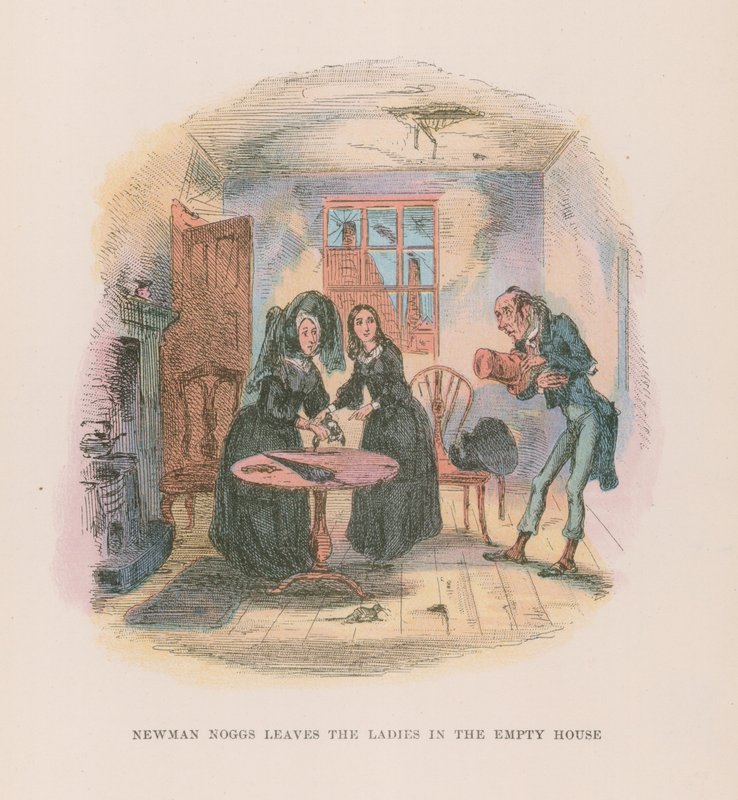 Ilustração para Nicholas Nickleby de Hablot Knight Browne