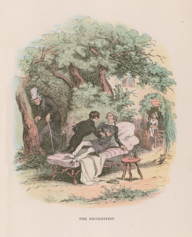 Ilustração para Nicholas Nickleby de Hablot Knight Browne