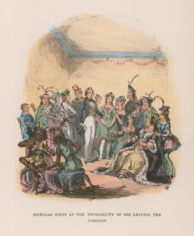 Ilustração para Nicholas Nickleby de Hablot Knight Browne