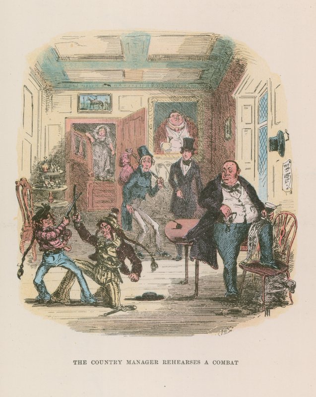 Ilustração para Nicholas Nickleby de Hablot Knight Browne