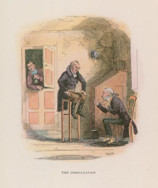 Ilustração para Nicholas Nickleby de Hablot Knight Browne