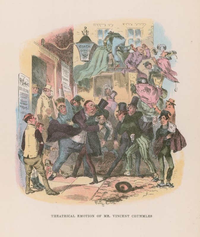 Ilustração para Nicholas Nickleby de Hablot Knight Browne