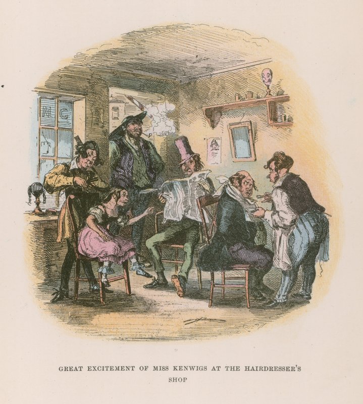 Ilustração para Nicholas Nickleby de Hablot Knight Browne
