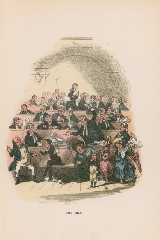Ilustração para papéis de Pickwick de Hablot Knight Browne
