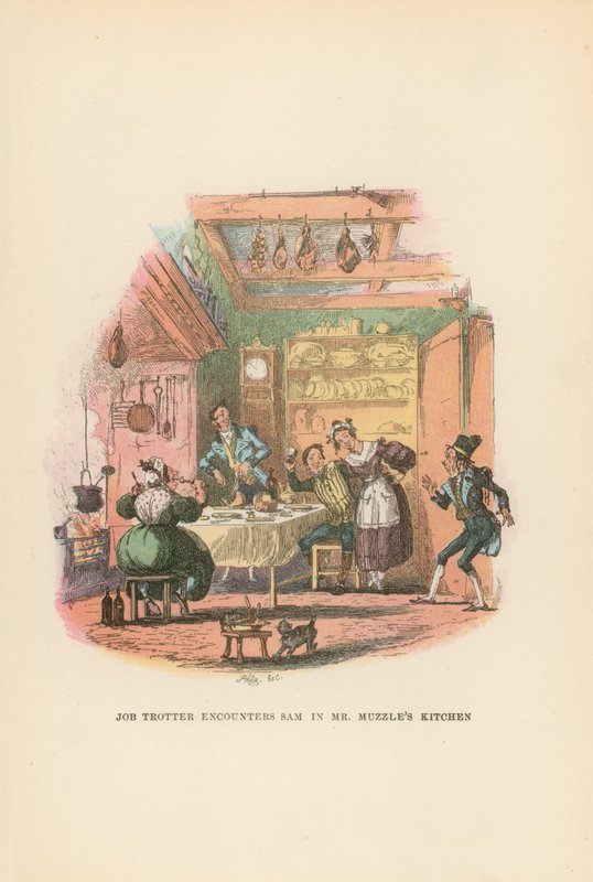 Ilustração para papéis de Pickwick de Hablot Knight Browne