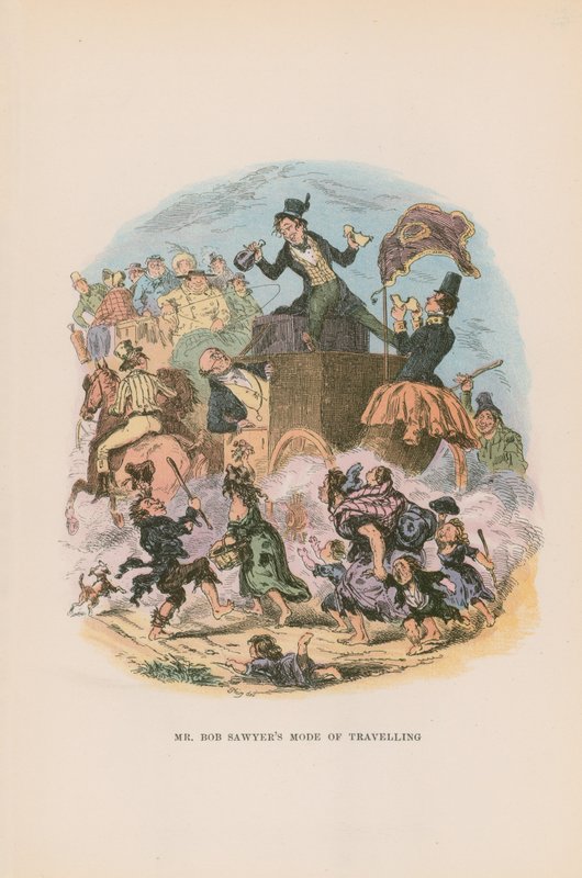 Ilustração para papéis de Pickwick de Hablot Knight Browne