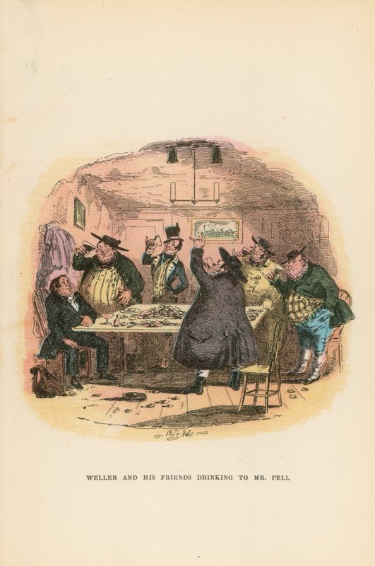 Ilustração para papéis de Pickwick de Hablot Knight Browne