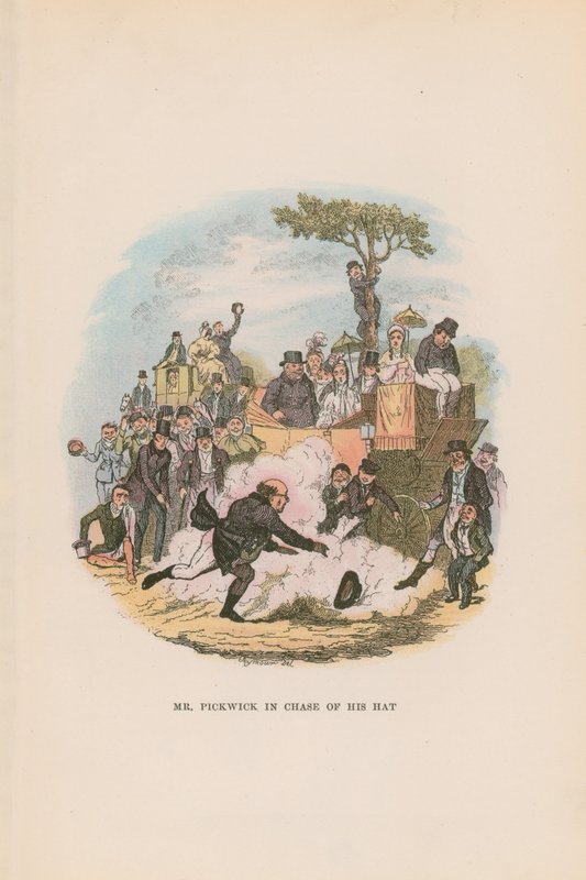 Ilustração para papéis de Pickwick de Hablot Knight Browne