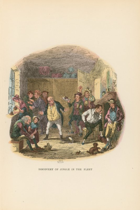 Ilustração para papéis de Pickwick de Hablot Knight Browne